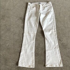 Citizens Of Humanity White Flare Wide Leg Jeans